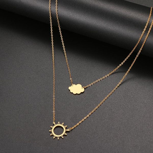 pendant necklaces 2021 stainless steel layered models sun flower cloud necklace for women fashionable exquisite chain party friend jewelry, Silver
pendant necklaces 2021 stainless steel layered models sun flower cloud necklace for women fashionable exquisite chain party friend jewelry, Silver