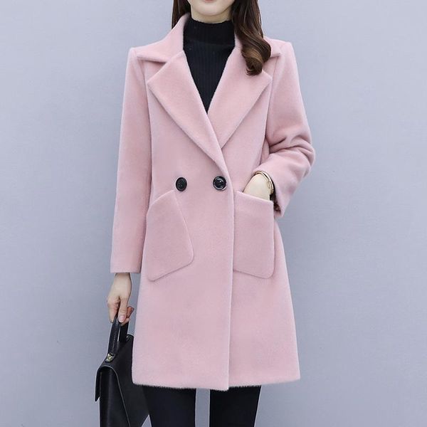 women's wool & blends women faux mink velvet fur coat double-breasted long loose woolen overcoat thick warm plus size 4xl female winter, Black
women's wool & blends women faux mink velvet fur coat double-breasted long loose woolen overcoat thick warm plus size 4xl female winter, Black