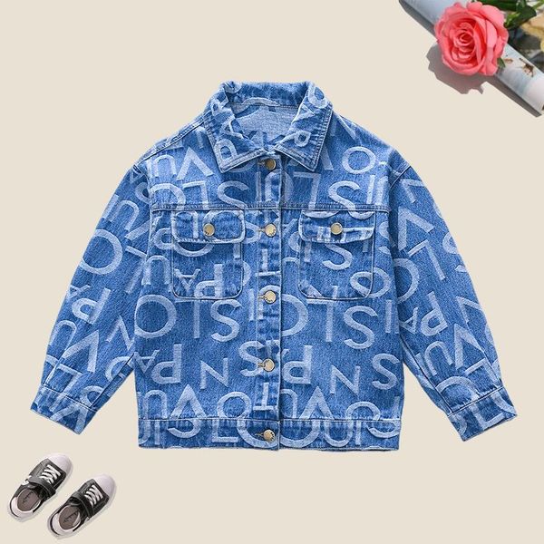 jackets children denim coats for girls 3-14 years fashion kids outerwear long sleeve children's clothing letter print jacket, Blue;gray
jackets children denim coats for girls 3-14 years fashion kids outerwear long sleeve children's clothing letter print jacket, Blue;gray