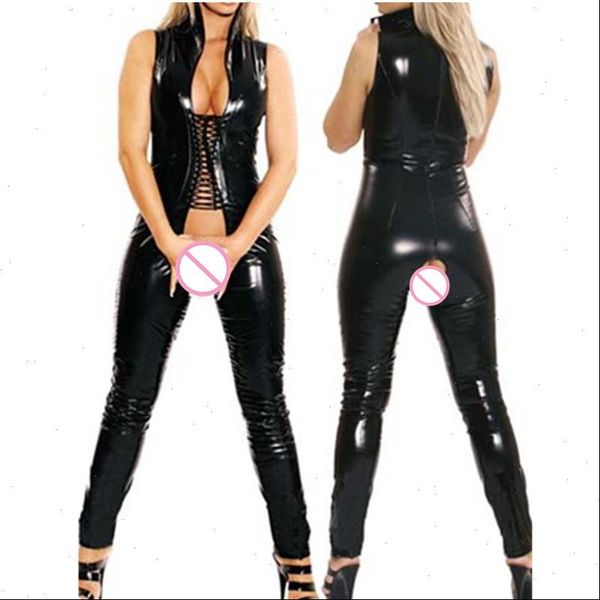 costumes black womens romper faux leather latex catsuit clubwear open crotch bodysuit fetish bondage harness m7186, Black;white
costumes black womens romper faux leather latex catsuit clubwear open crotch bodysuit fetish bondage harness m7186, Black;white