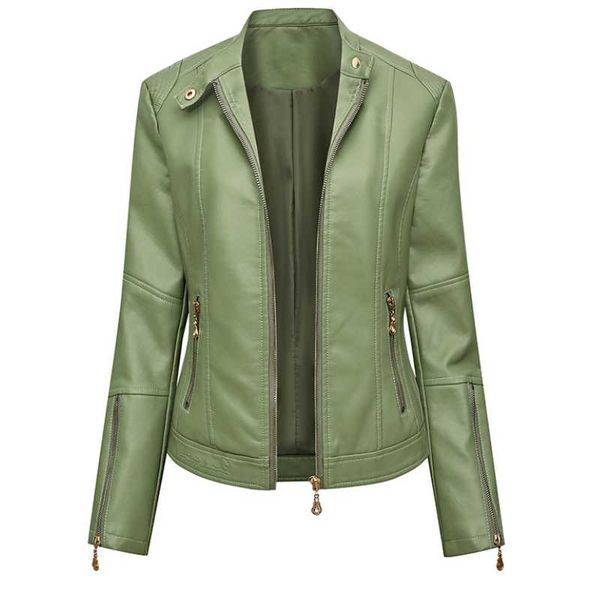 women's leather & faux pu jacket women slim fit fashion zipper casual biker jackets outwear female spring autumn coat wf163, Black
women's leather & faux pu jacket women slim fit fashion zipper casual biker jackets outwear female spring autumn coat wf163, Black
