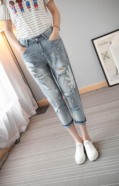 light blue jeans with holes in them for women summer 2021 classic 4 season high waist pants 8002 women's
light blue jeans with holes in them for women summer 2021 classic 4 season high waist pants 8002 women's