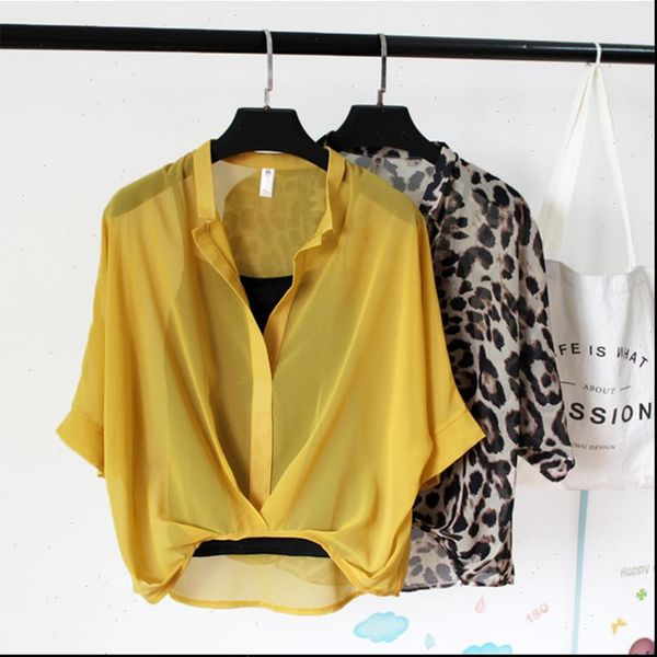 ladies womens blouses two piece set leopard chiffon shirts summer half sleeve loose v neck women casual blouse plus, White
ladies womens blouses two piece set leopard chiffon shirts summer half sleeve loose v neck women casual blouse plus, White