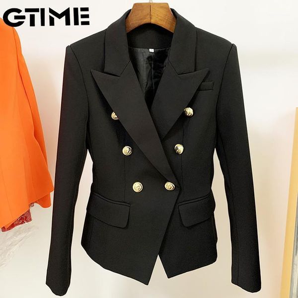 women's suits & blazers fashion 2021 designer jacket classic double breasted metal lion buttons blazer outer size #zynwy-124, White;black
women's suits & blazers fashion 2021 designer jacket classic double breasted metal lion buttons blazer outer size #zynwy-124, White;black