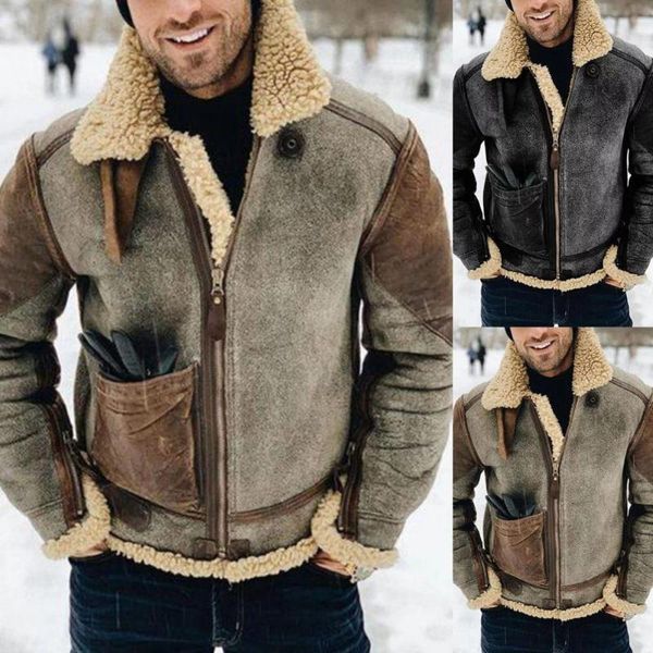 men's jackets winter coat thicken warm faux leather contrast colors jacket long sleeve casual overcoats for outdoor veste homme, Black;brown
men's jackets winter coat thicken warm faux leather contrast colors jacket long sleeve casual overcoats for outdoor veste homme, Black;brown