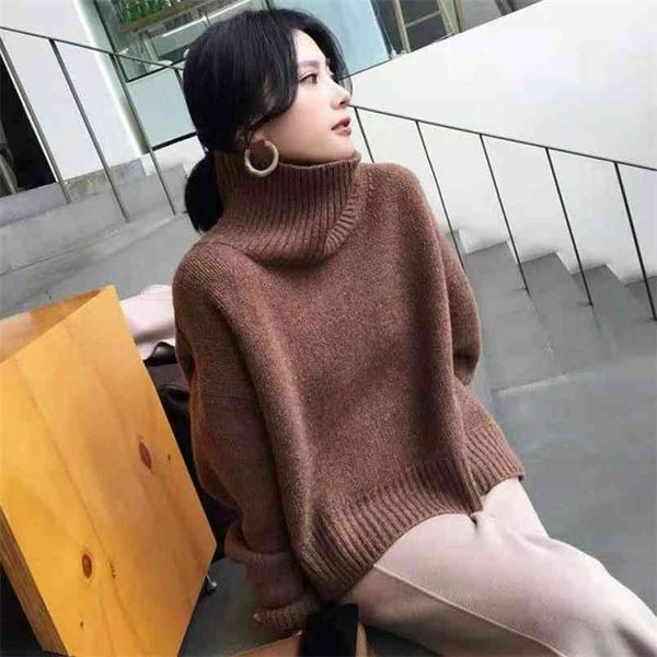 women's autumn winter sweaters korean style solid color turtleneck sweater loose pullovers female knit ll966 210506, White
women's autumn winter sweaters korean style solid color turtleneck sweater loose pullovers female knit ll966 210506, White