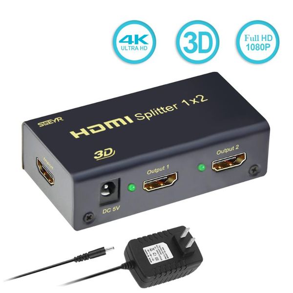 audio cables & connectors sgeyr splitter 1.4v 1 input 2 output,2 port 1x2 powered signal distributor with 2160p 3d hdcp
audio cables & connectors sgeyr splitter 1.4v 1 input 2 output,2 port 1x2 powered signal distributor with 2160p 3d hdcp