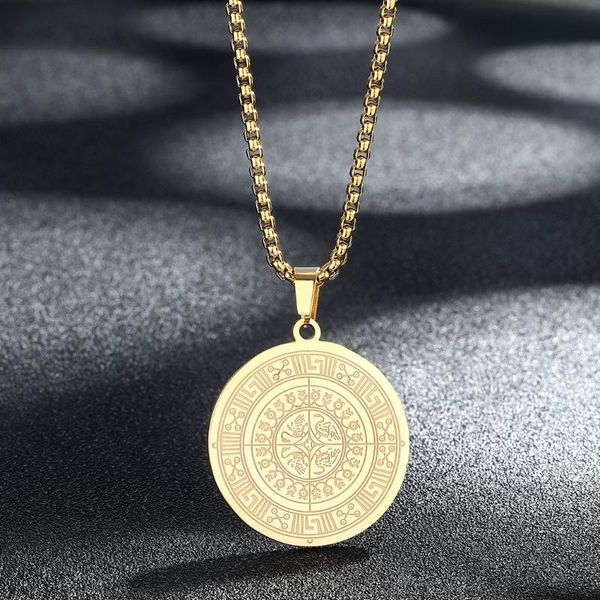 pendant necklaces ancient greek medallion ethnic necklace women men stainless steel jewelry accessories key symbol, Silver
pendant necklaces ancient greek medallion ethnic necklace women men stainless steel jewelry accessories key symbol, Silver