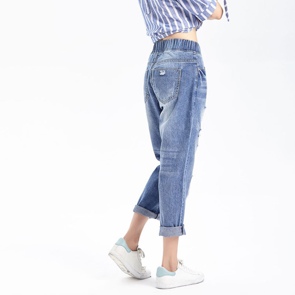 women's jeans fashion ripped female cropped pants harem 2021 spring and summer korean large size, Blue
women's jeans fashion ripped female cropped pants harem 2021 spring and summer korean large size, Blue