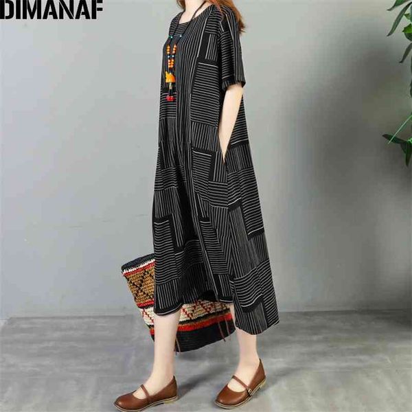 summer dress plus size women vintage striped lady vestidos loose long cotton pockets female clothing black 210531, Black;gray
summer dress plus size women vintage striped lady vestidos loose long cotton pockets female clothing black 210531, Black;gray