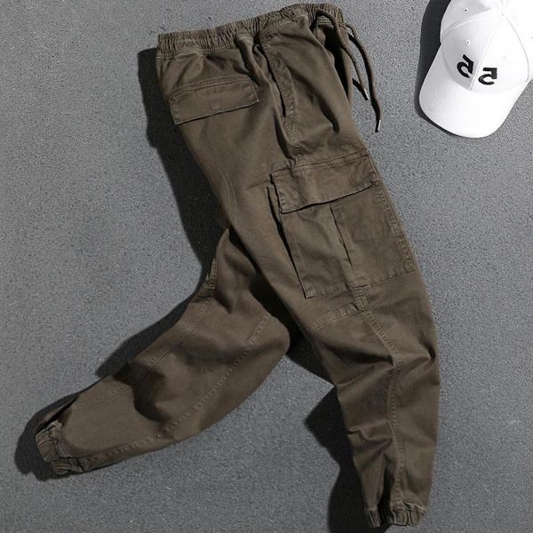 men's pants autumn casual loose drawstring multi-pocket ankle banded working youth all-matching fashionable trousers, Black
men's pants autumn casual loose drawstring multi-pocket ankle banded working youth all-matching fashionable trousers, Black