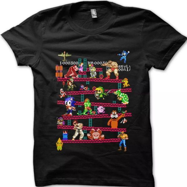 Arcade College Kong retro games Christmas Xmass gift printed t-shirt 8978, White;black
Arcade College Kong retro games Christmas Xmass gift printed t-shirt 8978, White;black