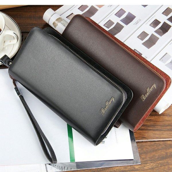 wallets business men clutch large capacity baellerry fashion long wallet man hand bag double zipper mobile phone pouch carteira, Red;black 
wallets business men clutch large capacity baellerry fashion long wallet man hand bag double zipper mobile phone pouch carteira, Red;black