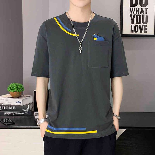 men's t-shirts t-shirt men summer slim fit patchwork pocket short sleeve pattern cotton casual tshirt sport youth drop qua8, White;black
men's t-shirts t-shirt men summer slim fit patchwork pocket short sleeve pattern cotton casual tshirt sport youth drop qua8, White;black