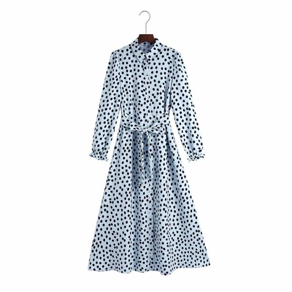 casual woman blue loose long dot sashes shirt dress spring fashion ladies draped es female elegant a-line 210515, Black;gray
casual woman blue loose long dot sashes shirt dress spring fashion ladies draped es female elegant a-line 210515, Black;gray