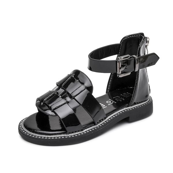 girls sandals soft patent leather kids gladiator children roman summer beach shoes fashion woven style chic 210729, Black;red
girls sandals soft patent leather kids gladiator children roman summer beach shoes fashion woven style chic 210729, Black;red