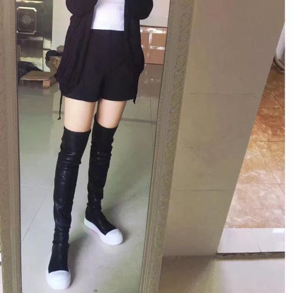 boots black white rubber sole over-the-knee fashion sock elastic boot winter flat for women ship
boots black white rubber sole over-the-knee fashion sock elastic boot winter flat for women ship