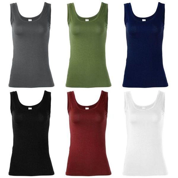 women's tanks & camis women ladies summer casual solid elastic cotton u neck tank sleeveless slim vest s-5xl, White
women's tanks & camis women ladies summer casual solid elastic cotton u neck tank sleeveless slim vest s-5xl, White