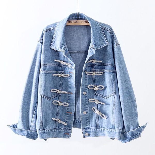women's jackets korean loose fashion bow light blue women denim jacket autumn oversized 3d diamond casual chaquetas mujer bomber female, Black;brown
women's jackets korean loose fashion bow light blue women denim jacket autumn oversized 3d diamond casual chaquetas mujer bomber female, Black;brown