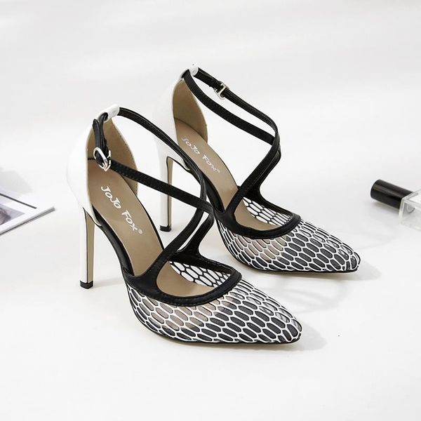 european fashion mixed color reticulate cut out sandals pointed toe thin high heels cross-tied shoes woman party dress sandalias, Black
european fashion mixed color reticulate cut out sandals pointed toe thin high heels cross-tied shoes woman party dress sandalias, Black