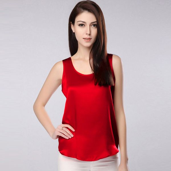 women's summer silk tank sleeveless satin casual vest female ic plus size for women streetwear 210428, White
women's summer silk tank sleeveless satin casual vest female ic plus size for women streetwear 210428, White