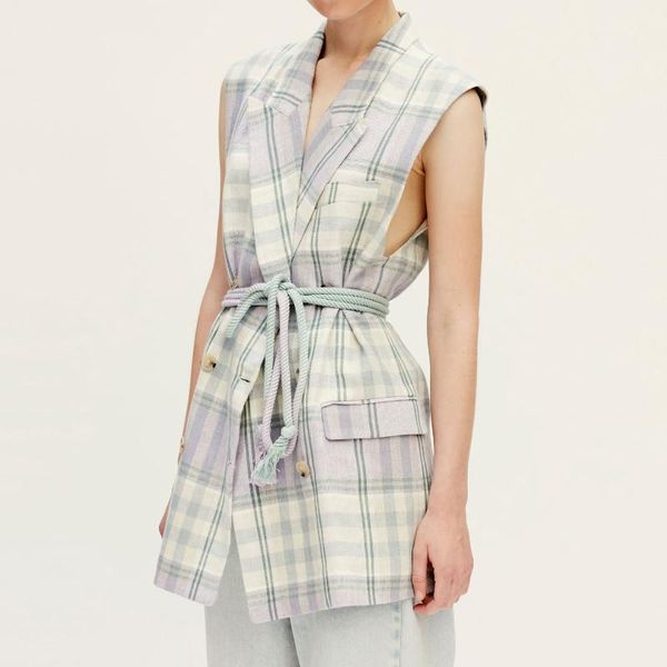 women's vests women 2021 early autumn plaid classic temperament western-style vest jacket, Black;white
women's vests women 2021 early autumn plaid classic temperament western-style vest jacket, Black;white