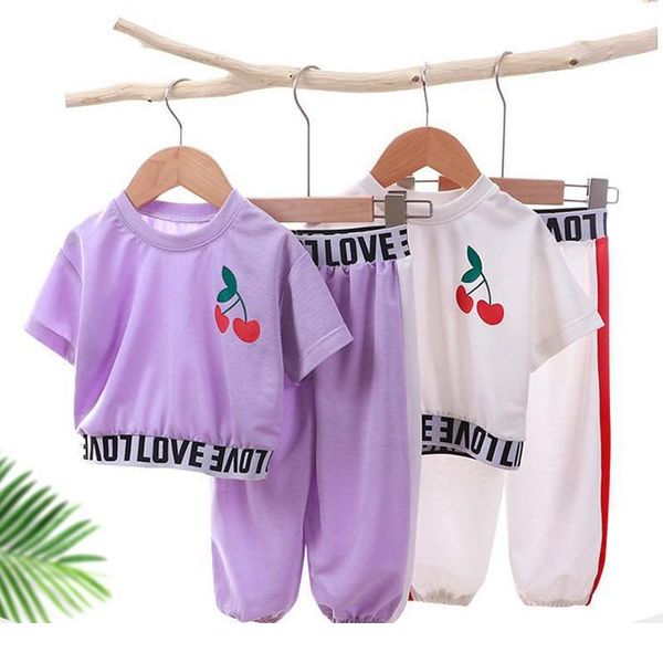 children's summer short sleeved + trousers suit 2pcs fashion pink princess dress baby girls thin bare midriff outfits sets clothing, White
children's summer short sleeved + trousers suit 2pcs fashion pink princess dress baby girls thin bare midriff outfits sets clothing, White
