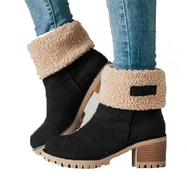 boots fashion large size 41-43 women snow thick-heeled mid-tube women's high heels, Black
boots fashion large size 41-43 women snow thick-heeled mid-tube women's high heels, Black