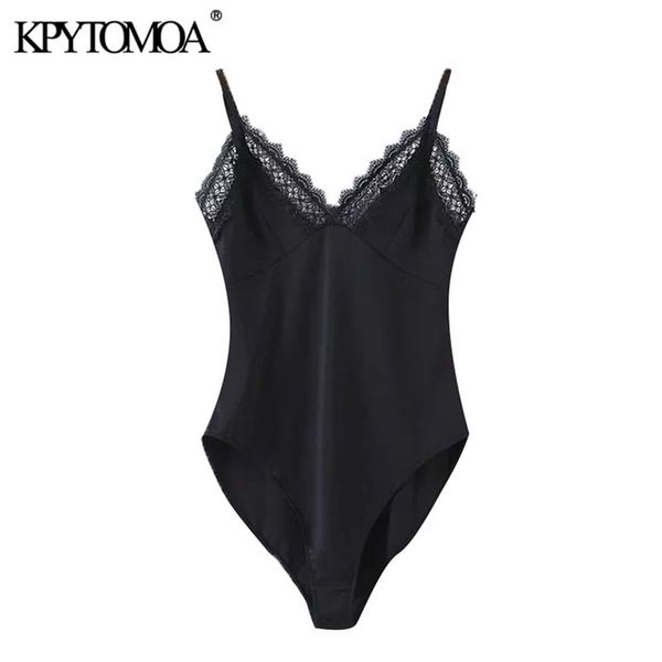 women fashion with lace trims skinny bodysuits backless thin straps female playsuits chic 210420, Black;white
women fashion with lace trims skinny bodysuits backless thin straps female playsuits chic 210420, Black;white