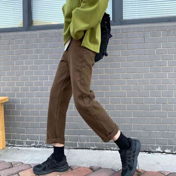 2021 autumn new brown straight denim vintage slender office lady jeans women trousers high waist large size pants female kz703, Blue
2021 autumn new brown straight denim vintage slender office lady jeans women trousers high waist large size pants female kz703, Blue
