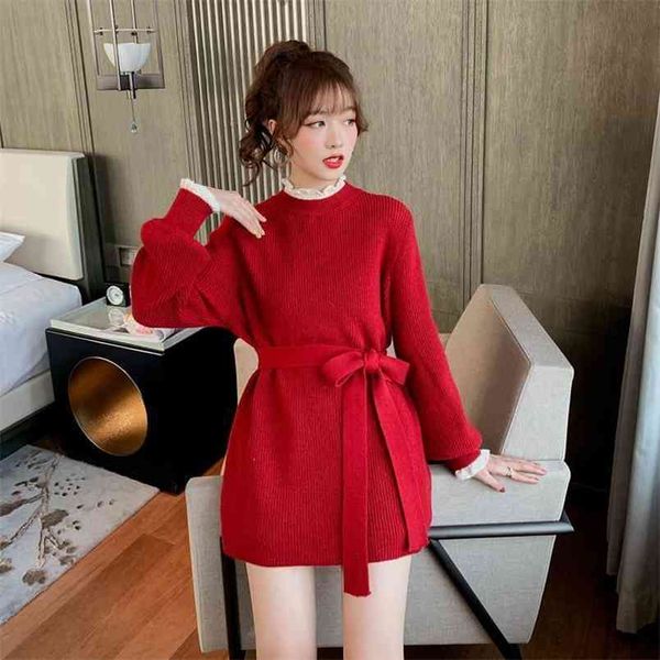 coat fake two loose foreign style spring and autumn red lace sweater women's tide hedging mid-length 210427, White;black
coat fake two loose foreign style spring and autumn red lace sweater women's tide hedging mid-length 210427, White;black