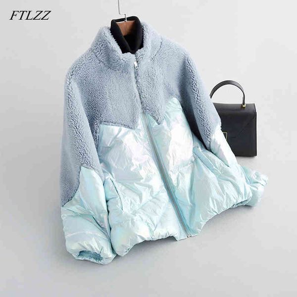 winter duck down jacket women lambswool patchwork parkas female thicken warm glossy coat short snow outwear 210423, Black
winter duck down jacket women lambswool patchwork parkas female thicken warm glossy coat short snow outwear 210423, Black
