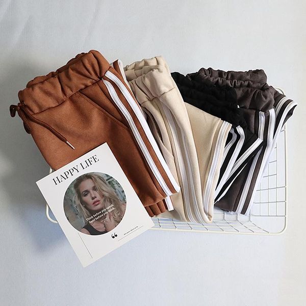 women's pants & capris autumn winter women streetwear elastic high waist pockets suede harem female plus size trousers pantalon femme, Black;white
women's pants & capris autumn winter women streetwear elastic high waist pockets suede harem female plus size trousers pantalon femme, Black;white