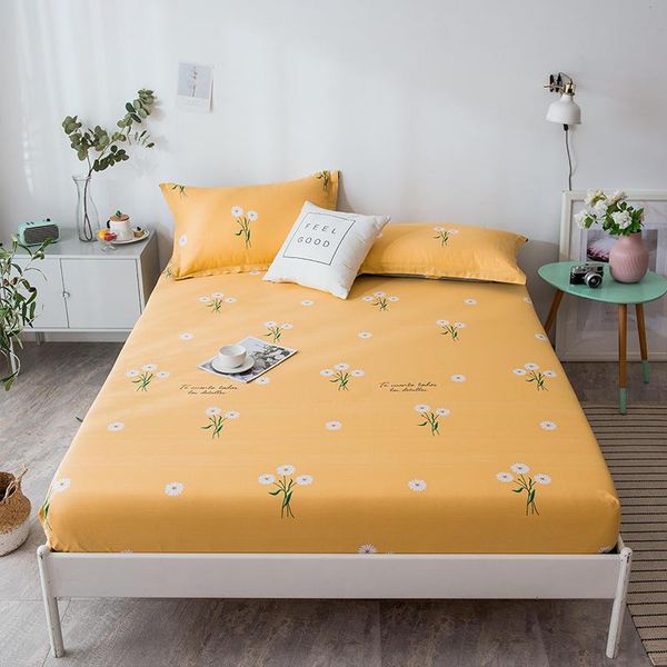 sheets & sets bonenjoy 1 pc cotton fitted sheet daisy printed single mattress cover four corners with elastic band bed (no case) 
sheets & sets bonenjoy 1 pc cotton fitted sheet daisy printed single mattress cover four corners with elastic band bed (no case)