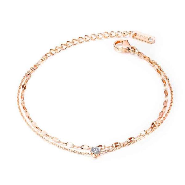 new simple zircon multi-layered anklet rose gold color stainless steel jewelry woman gift wholesale not fade, Red;blue
new simple zircon multi-layered anklet rose gold color stainless steel jewelry woman gift wholesale not fade, Red;blue