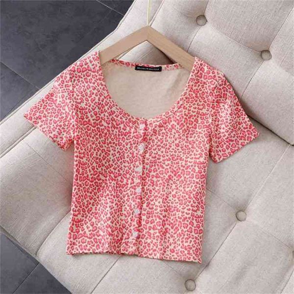 slim girls vintage leopard short blouses summer fahsion ladies elegant bomb cotton shirts female pink women chic 210401, White
slim girls vintage leopard short blouses summer fahsion ladies elegant bomb cotton shirts female pink women chic 210401, White