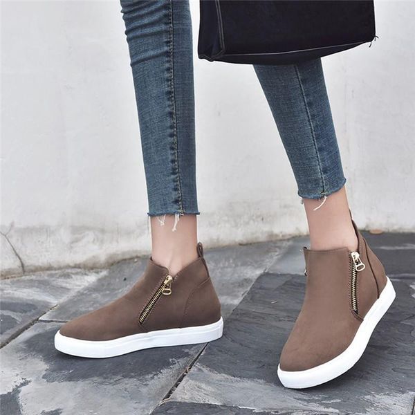 boots women flat autumn winter zipper platform ankle boot ladies round toe casual comfort shoes female short fashion, Black
boots women flat autumn winter zipper platform ankle boot ladies round toe casual comfort shoes female short fashion, Black