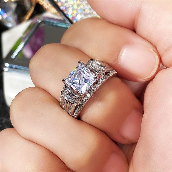 choucong brand unique wedding rings luxury jewelry handmade princess cut white z cz diamond gemstones eternity party women bridal ring for l, Slivery;golden
choucong brand unique wedding rings luxury jewelry handmade princess cut white z cz diamond gemstones eternity party women bridal ring for l, Slivery;golden