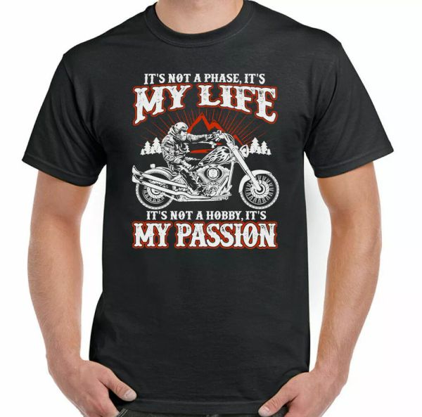 it is not a phase mens funny biker t-shirt motorcycle bike indic, White;black