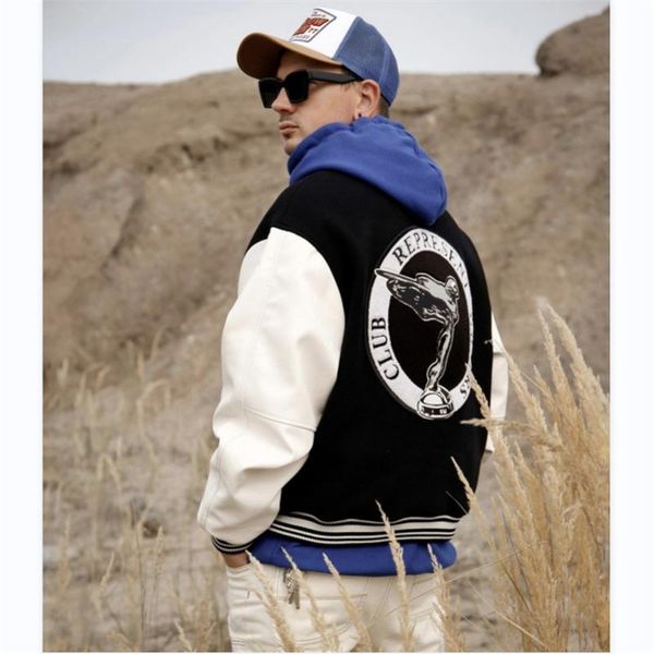 men's jackets 2021fw represent baseball jacket coats men women 1:1 embroidery flying goddess pu leather, Black;brown
men's jackets 2021fw represent baseball jacket coats men women 1:1 embroidery flying goddess pu leather, Black;brown
