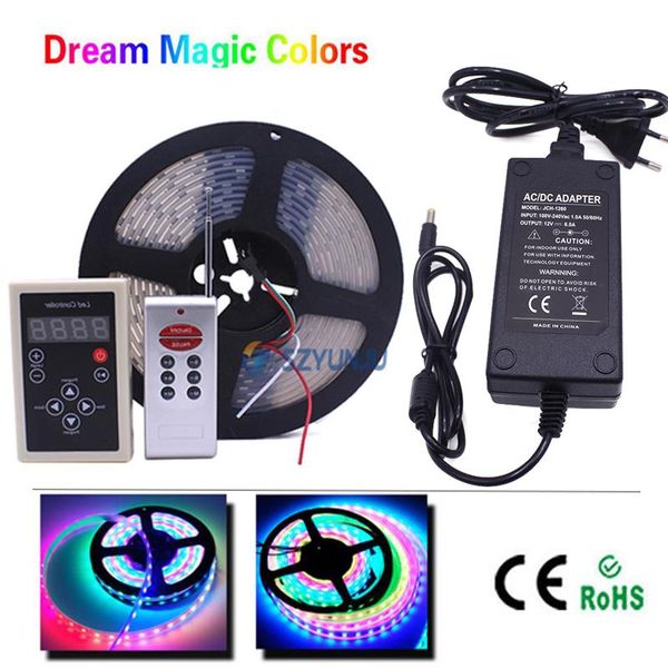 dream full color ws2811 150led 300led ic led strip light + rf remote controller with 12v 5a 6a power adapter strips
dream full color ws2811 150led 300led ic led strip light + rf remote controller with 12v 5a 6a power adapter strips