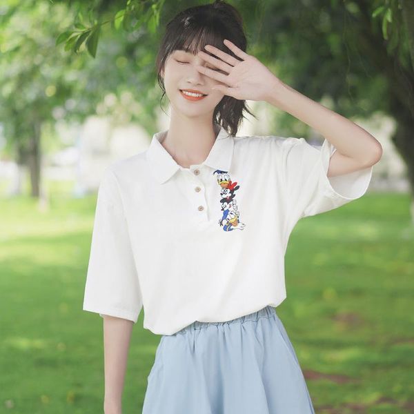 women's t-shirt khaki cartoon printed shirt white short sleeve loose student ins 100% cotton coat summer
women's t-shirt khaki cartoon printed shirt white short sleeve loose student ins 100% cotton coat summer