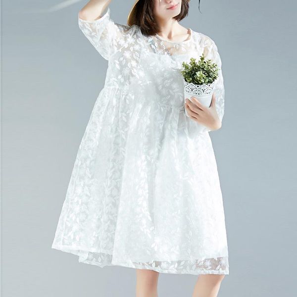 spring summer art women loose dresses plus size embroidery two-piece jacquard female mesh casual thin, Black;gray
spring summer art women loose dresses plus size embroidery two-piece jacquard female mesh casual thin, Black;gray