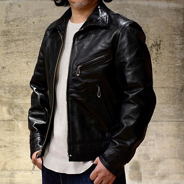 men's leather & faux genuine water dyed layer horse jacket retro japanese slim short men moto horsehide coat, Black
men's leather & faux genuine water dyed layer horse jacket retro japanese slim short men moto horsehide coat, Black