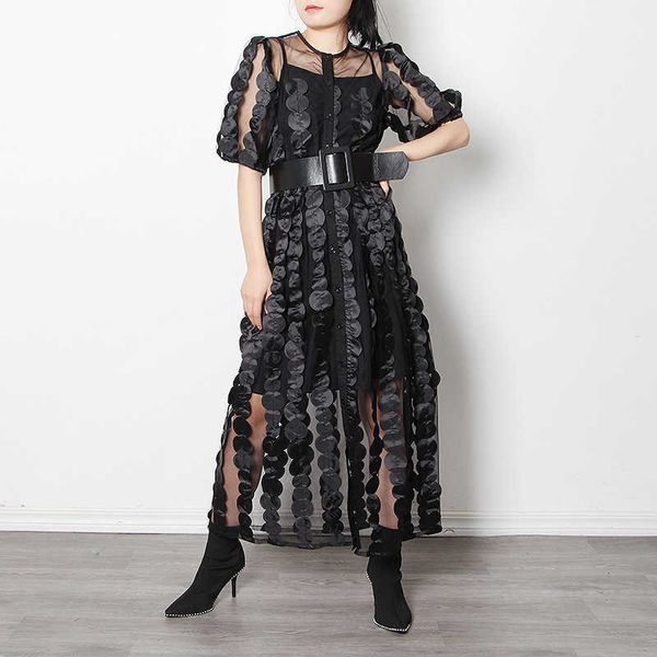 summer elegant vintage organza dresses for women chic patchwork vestidos temperament silm waist office lady 210525, Black;gray
summer elegant vintage organza dresses for women chic patchwork vestidos temperament silm waist office lady 210525, Black;gray