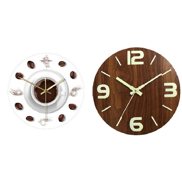 wall clocks 2 pcs clock: 1 coffee hand bean clock & 12 inch night light function round
wall clocks 2 pcs clock: 1 coffee hand bean clock & 12 inch night light function round