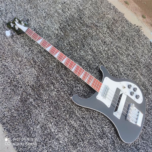 four string bass black guitar, customizable, chrome plated metal hardware 
four string bass black guitar, customizable, chrome plated metal hardware