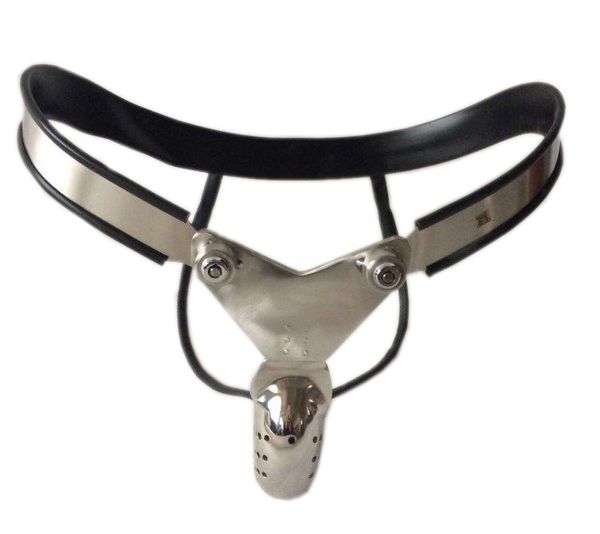 y-shaped stainless steel male chastity cage adjustable curve waist belt pants full closed winding cock bdsm devices toys for man