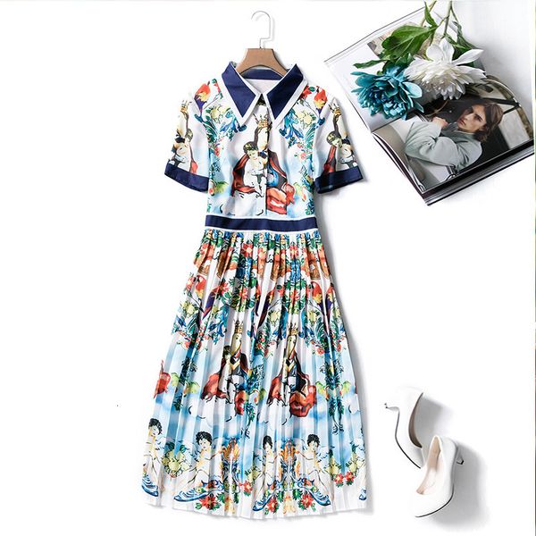 runway dresses european and american summer retro style pleated contrast color lapel dress oo2i, Black
runway dresses european and american summer retro style pleated contrast color lapel dress oo2i, Black