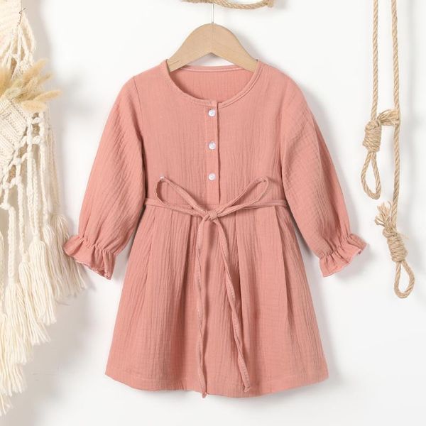 girl's dresses 1-5y baby girls autumn dress kids clothing solid color long sleeve casual loose outfits, Red;yellow
girl's dresses 1-5y baby girls autumn dress kids clothing solid color long sleeve casual loose outfits, Red;yellow